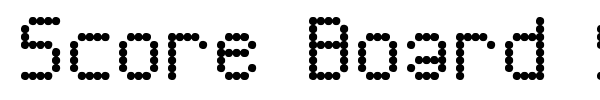 Score Board St font preview